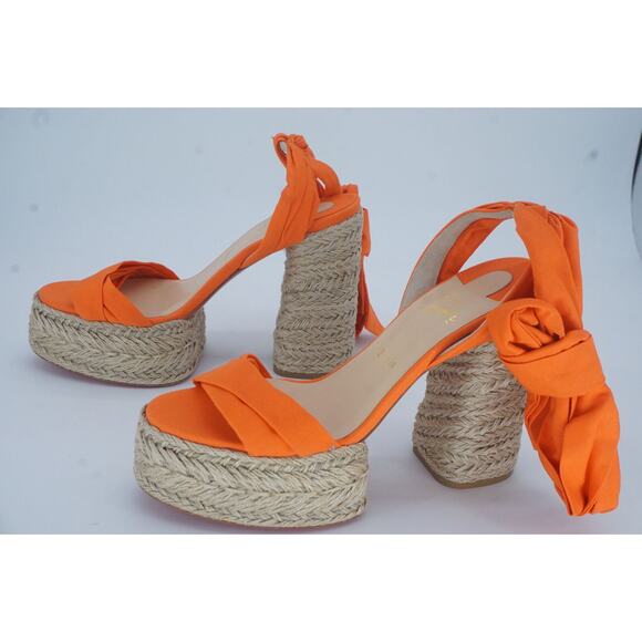 Christian Louboutin Mariza Du Desert 130 Platform Espadrille Sandal Size 42 12 - Picture 5 of 12